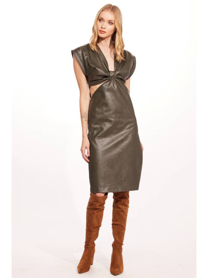 Eva Franco - Wholesale Dress - Women's - Mini Dress - Vegan Leather9