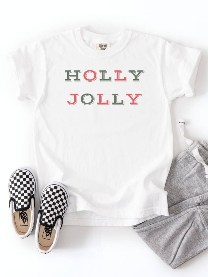 Holly Jolly – Youth Christmas Tee for wholesale by Lumiere Vive