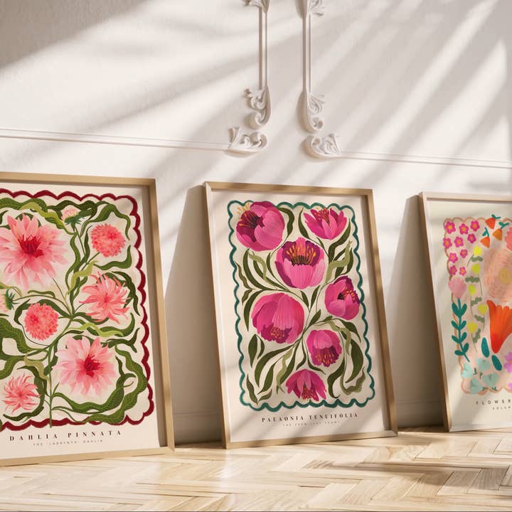 Kate Fox Design - Wholesale Art Print - The Dahlia, Art Print, Colourful Art, Fun Art, Home Decor4