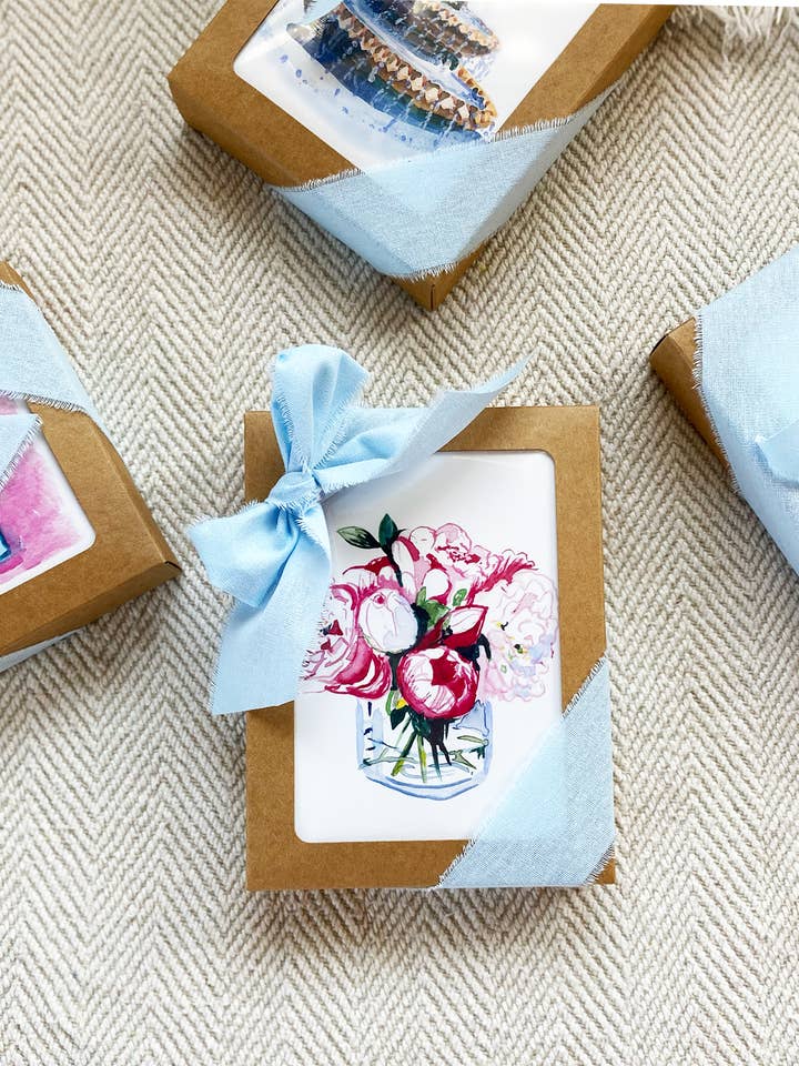 Floral Watercolor Note Card Set - Flower Note Cards for wholesale by Slow Poke Press