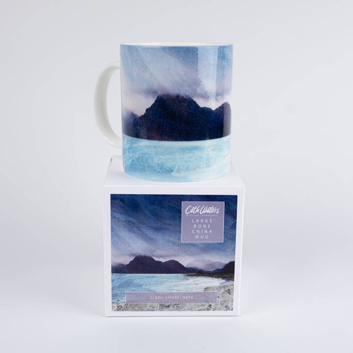 Elgol Shore Isle of Skye Large Bone China Mug for wholesale by Cath Waters Scottish Landscapes