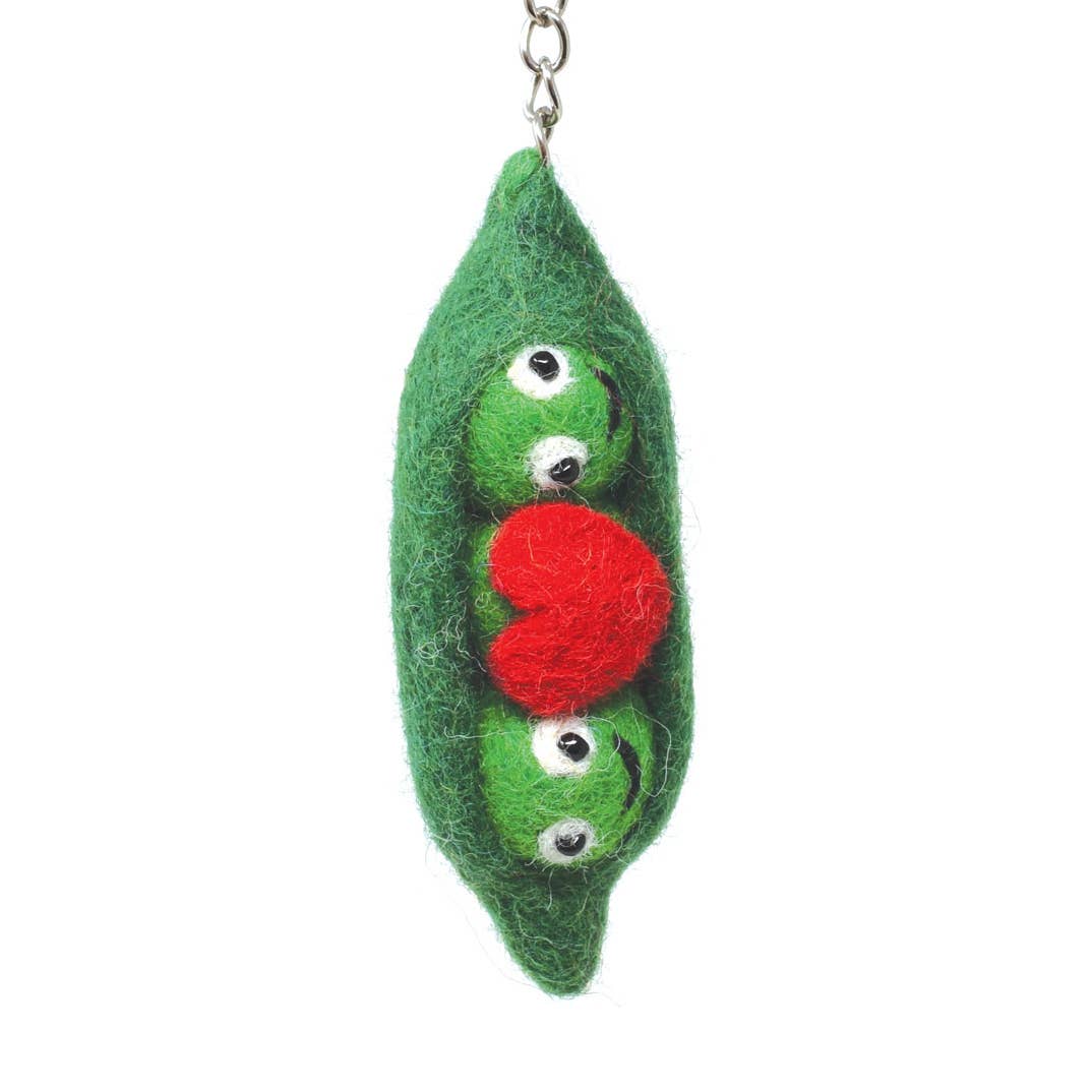 Black Yak Ltd - Wholesale Keychain - Unisex - Felt Keychain - 2 Peas In A Pod Felt Keyring, Bag Charm5