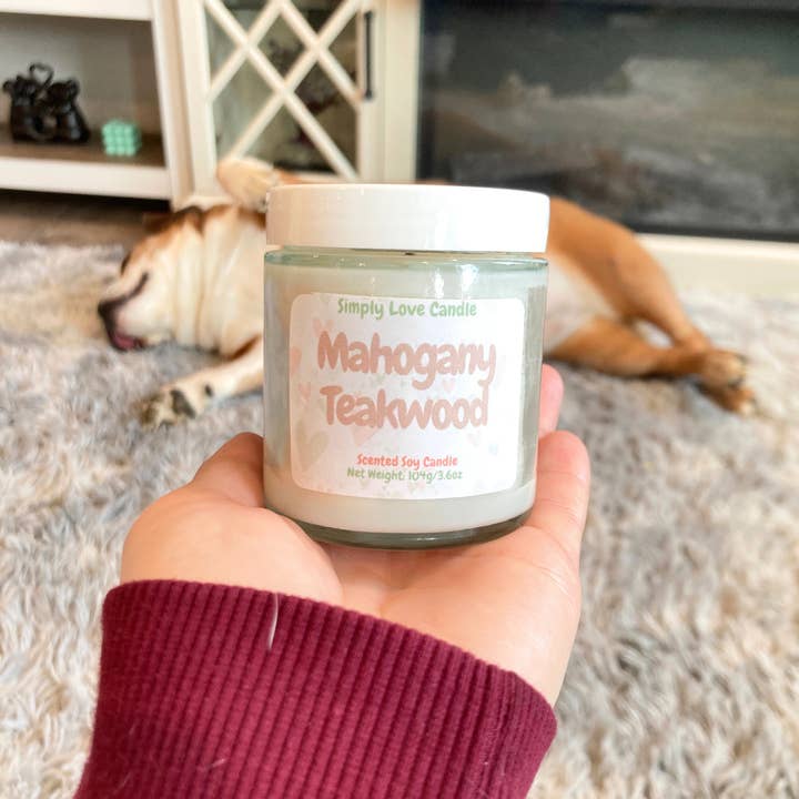 Simply Love Candle - Wholesale Jar/Filled Candle - Mahogany Teakwood Soy Candle | 3.6 oz Masculine Scented2