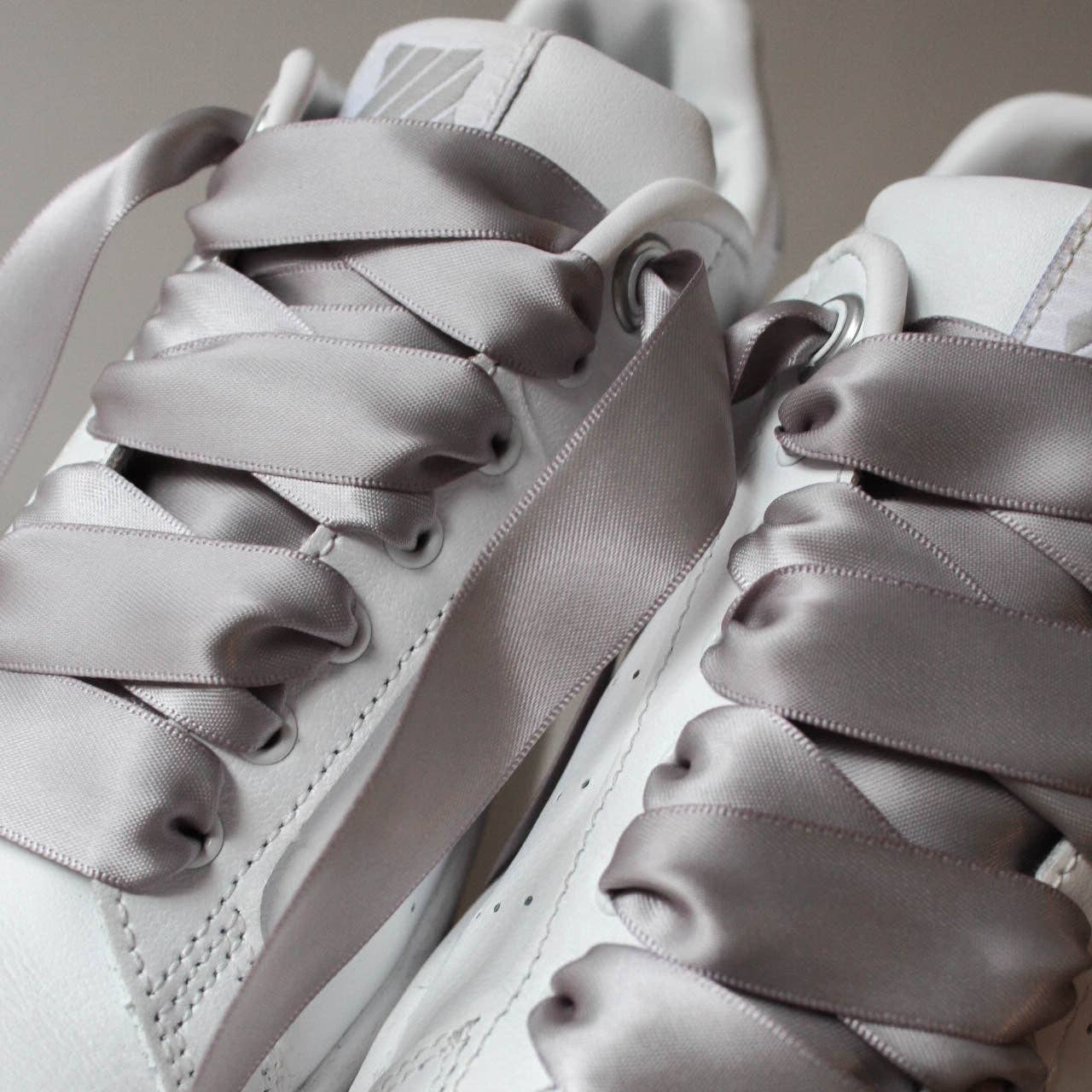 furiouslaces – Cordões - Mulher por atacado – Atacadores cetim cinzentos2