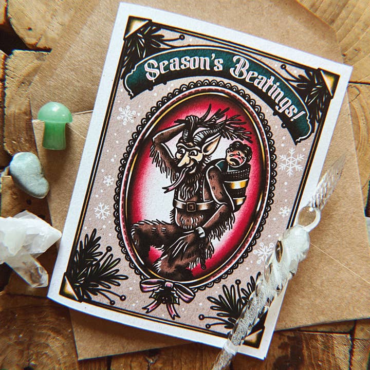 Chaos Magic Studio - Wholesale Christmas Card - Christmas Cryptids A2 Folded Greeting Card