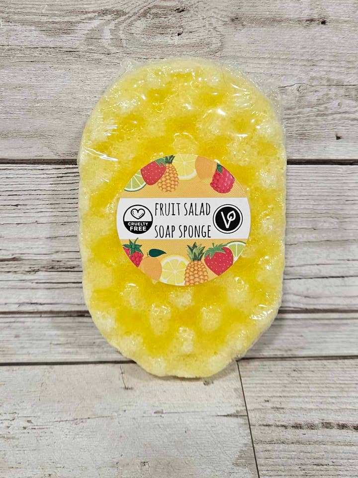 Fruchtsalat-Peeling-Seifenschwamm für den Großhandel von The Soap Sisters