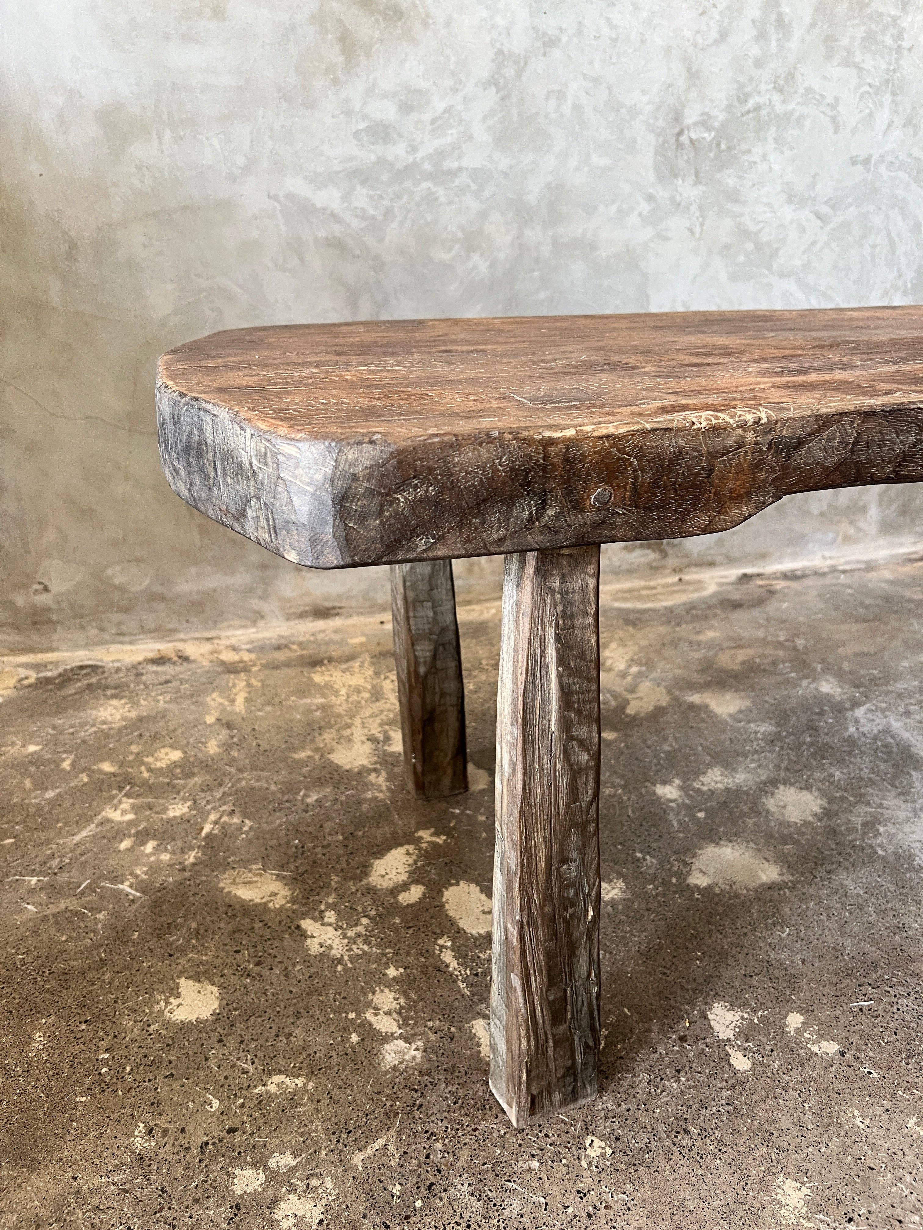 Office Objets - Wholesale Coffee Table - Large round coffee table in antique Asian teak L:2m W:50 H:5012