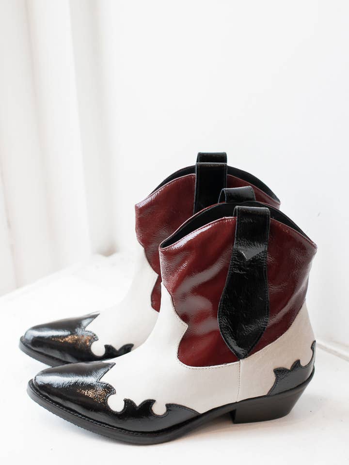 Cleef vit burgundy Cowboy stövlar för wholesale av s-120