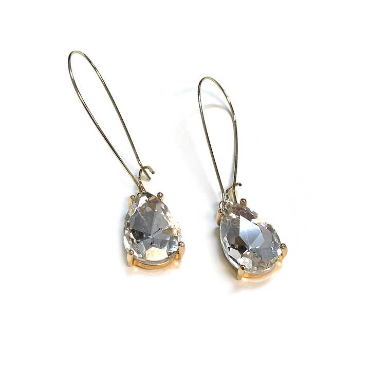 StarryNYC - Wholesale Dangle Earrings - Teardrop Glass Bead 14mm x 18mm w/ Kidney Wire Earrings24