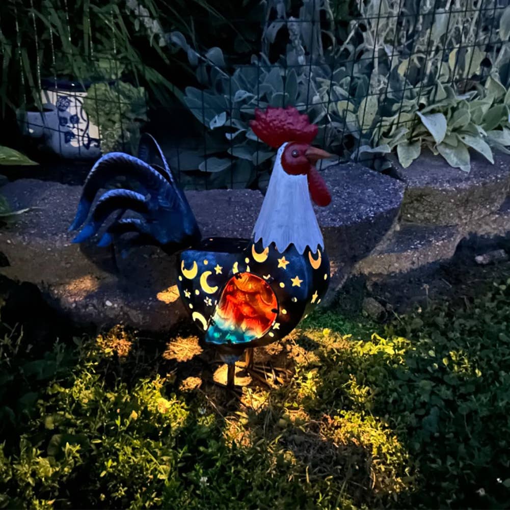 Liffy - Wholesale Outdoor Ornament/Decor - Solar Rooster Metal Garden Statue for Outdoor Yard Decor1