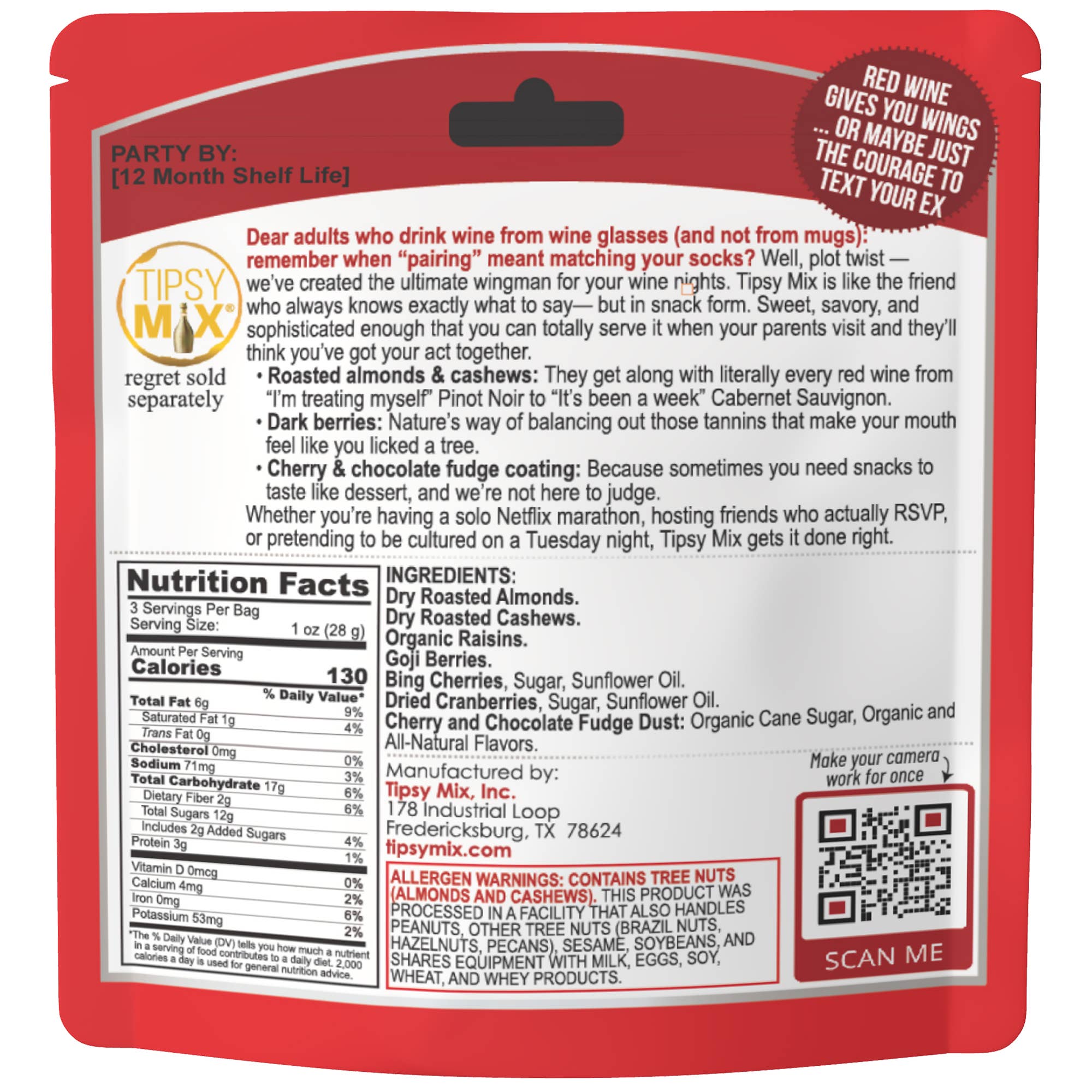 Tipsy Mix - Wholesale Trail Mix - 10. Wine-Paired Trail Mix MIXED CASE OF 611