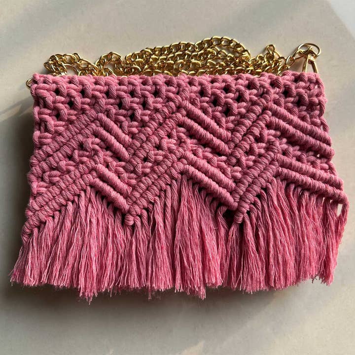 Handmade Stylish Macrame Sling Bag for wholesale by Zwende
