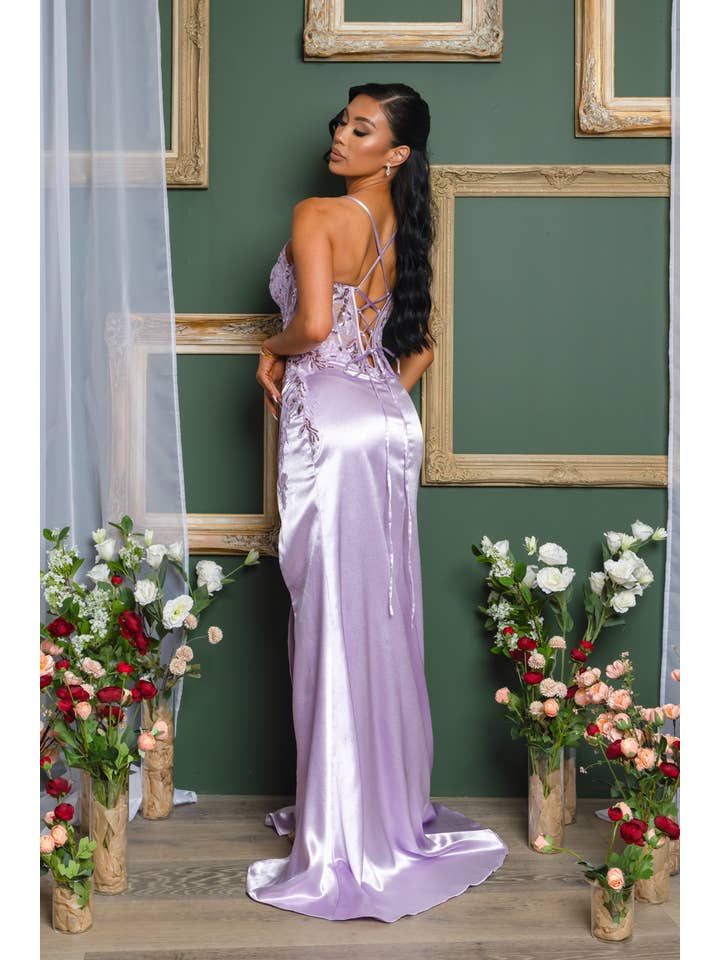 RICARICA INC. - Wholesale Gown – Women's - 7506_LUX LACEUP BACK BEADED EMBROIDERED SEQUIN MAXI DRESS10