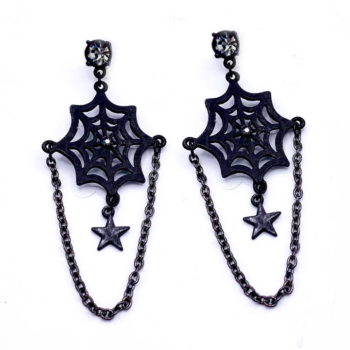Spider Web, Star & Sway Stud Earrings for wholesale by Fizz