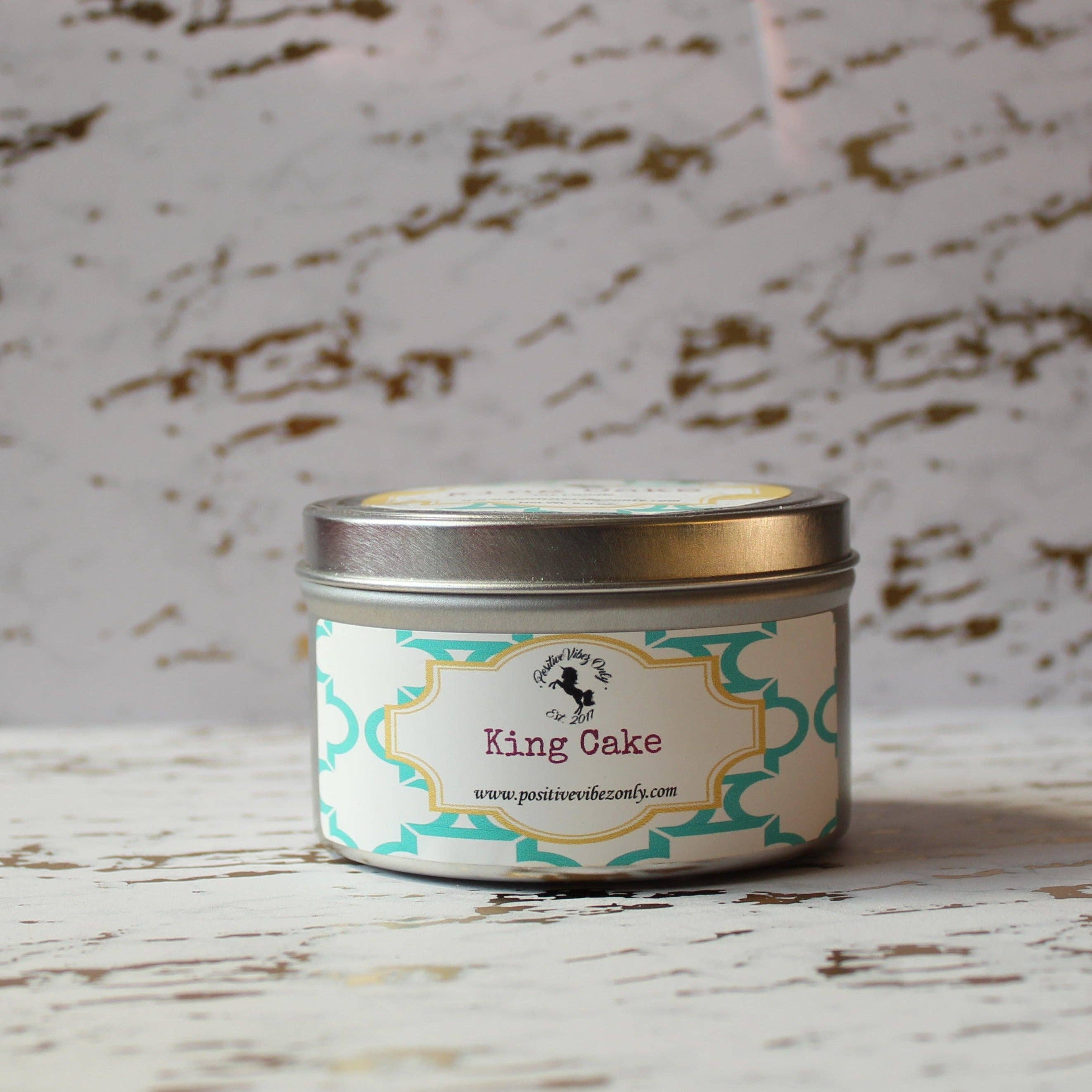 Positive Vibez Only, LLC - Wholesale Jar/Filled Candle - King Cake Scented Soy Candle4