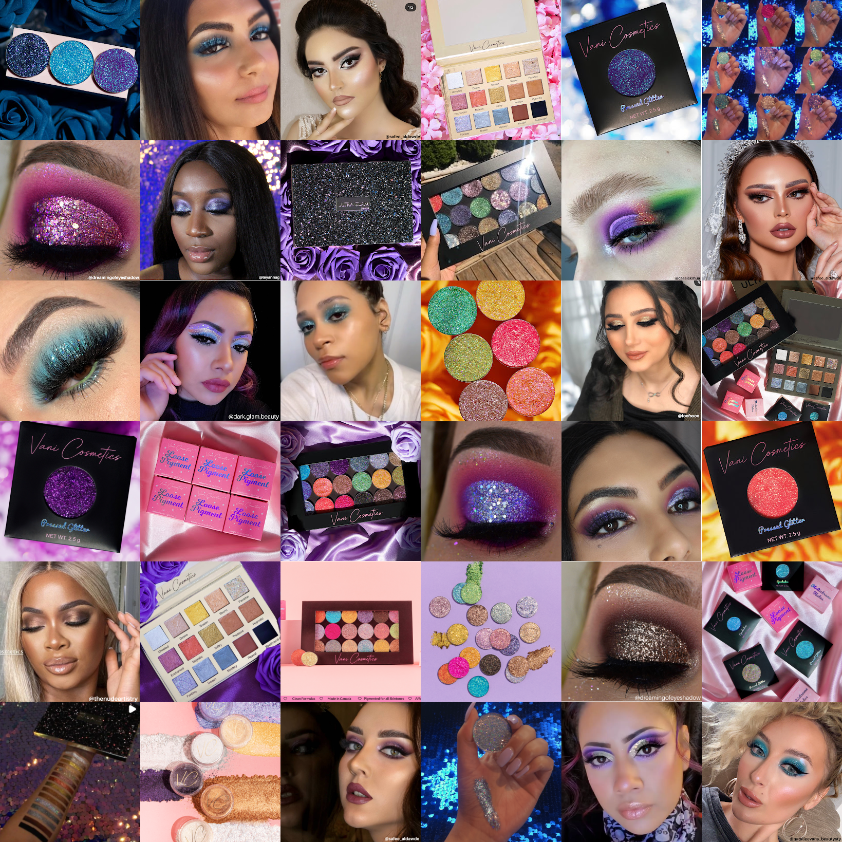 Vani Cosmetics - Vendita all'ingrosso Ombretti - Ombretto glitter compresso olografico viola Parallel Universe2