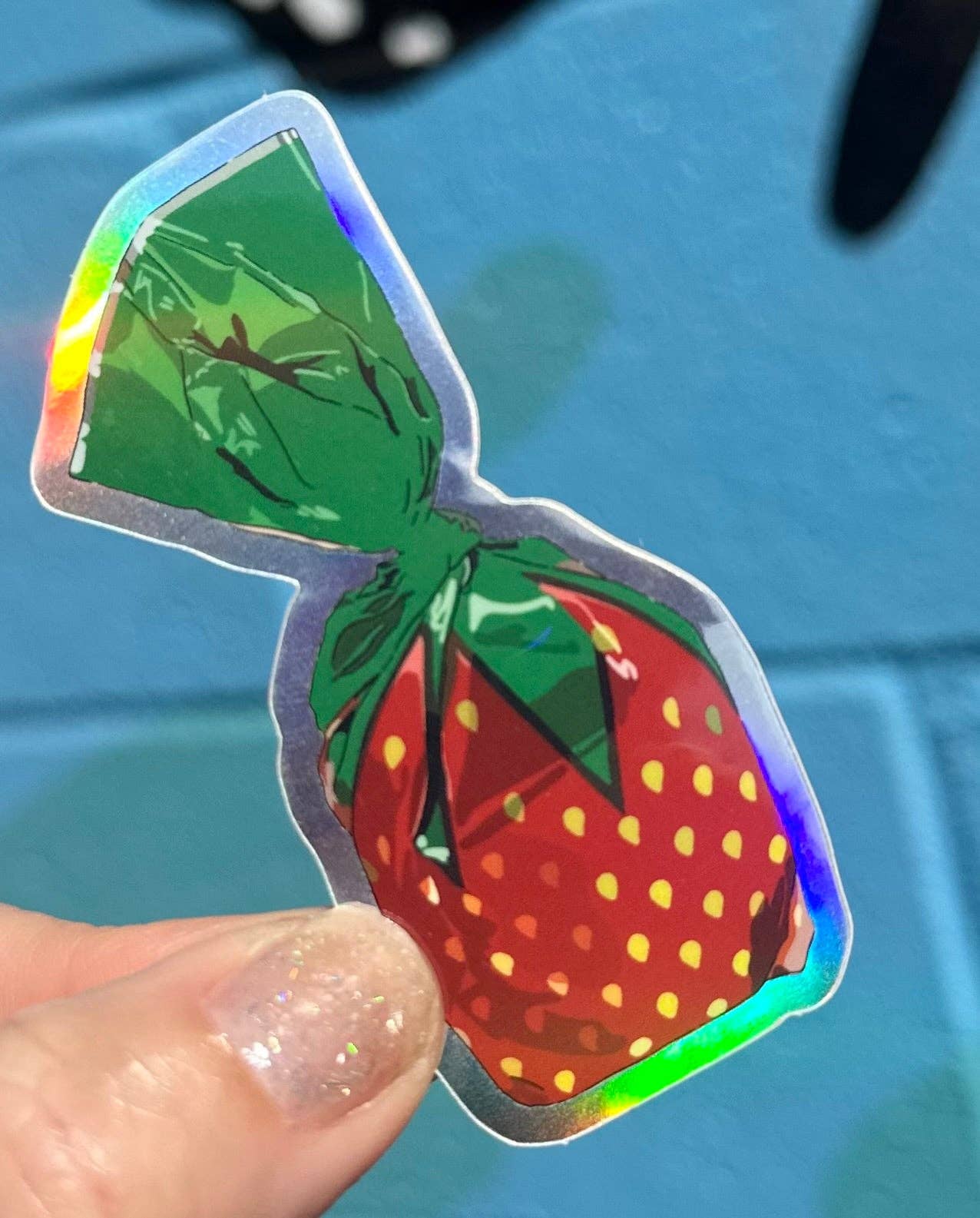 Hilarious Humanitarian - Wholesale Sticker - Strawberry Candy Holographic Sticker3