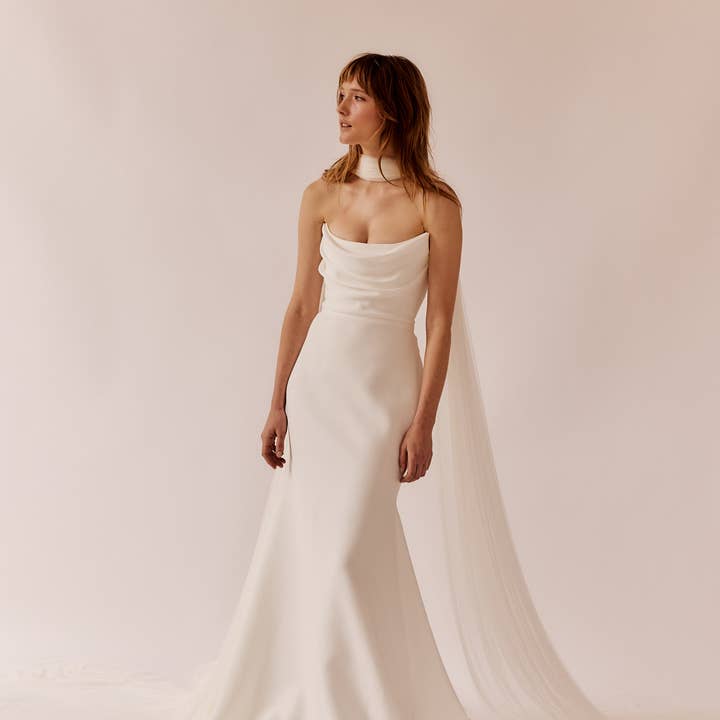 Dove Grey Accessories - Wholesale Scarf – Women's - Charlotte Silk Tulle Scarf2