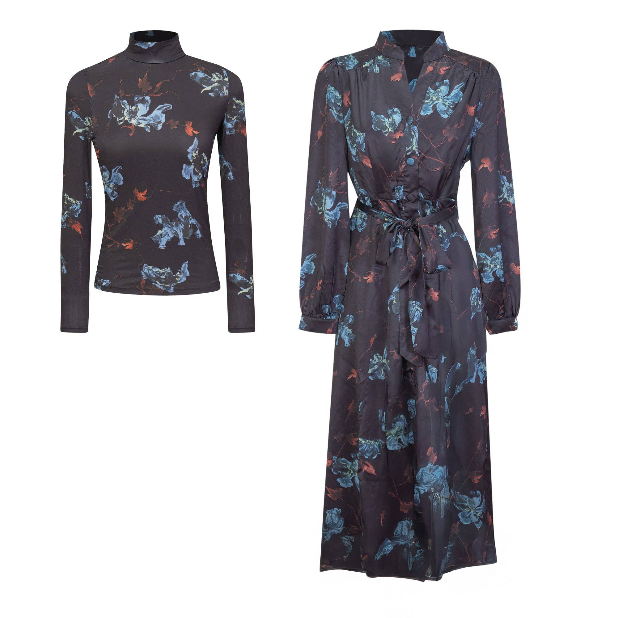 Hush.Shop - Wholesale Dress - Women's - Printed Midi Dress Set0