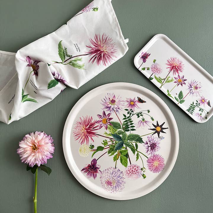 Koustrupco - Wholesale Tea Towel - Dahlia 100% organic cotton tea towel - made in Europe