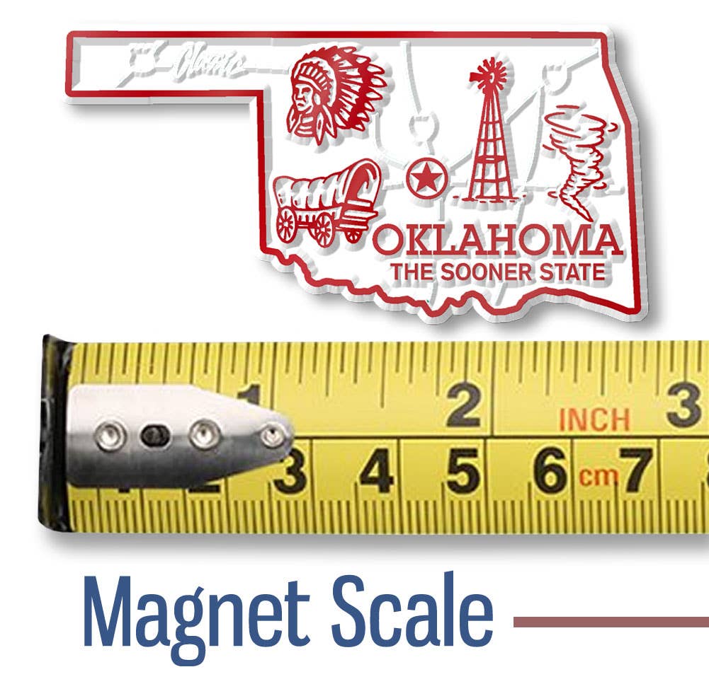 7 Star - Wholesale Magnet - Oklahoma - OK Small State Magnet1