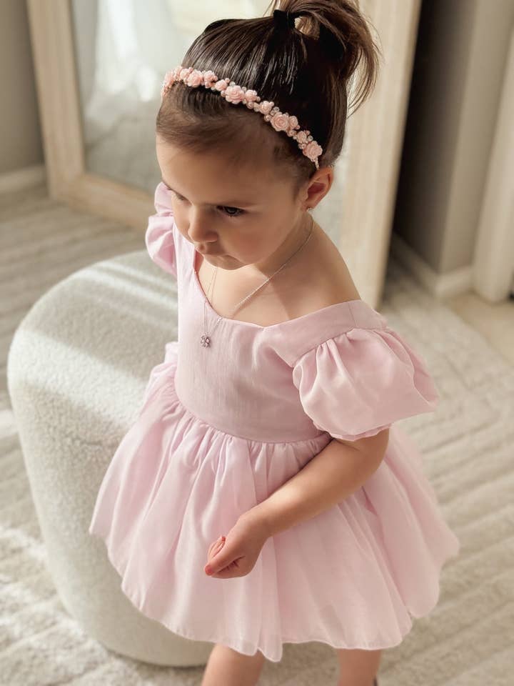 A Little Lacey - Wholesale Dress – Kids - Arabella Girls Pink Dress5