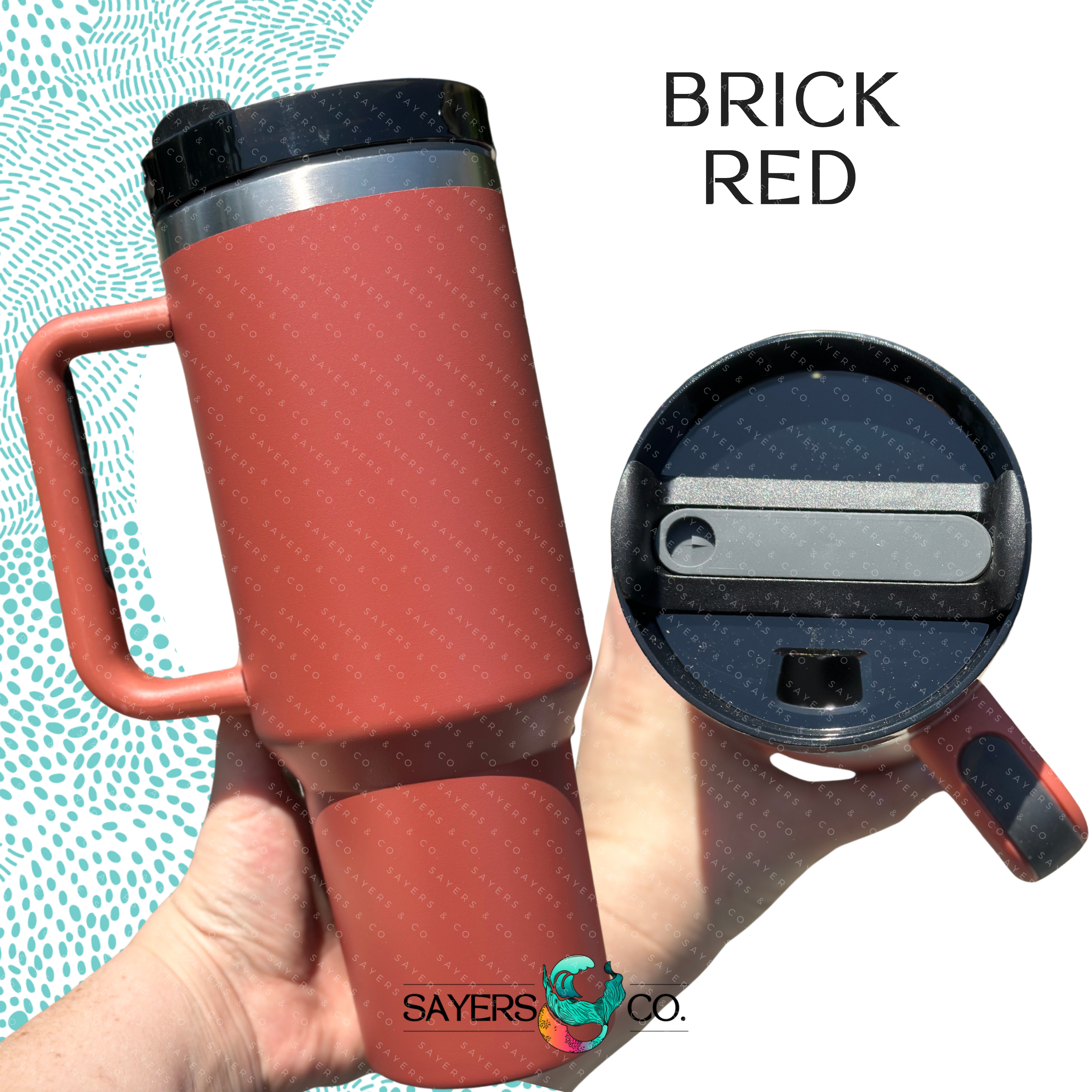Sayers & Co. - Vente Gourde/bouteille isotherme - Gobelet isolant à paroi double avec couvercle à vis 40 oz (1,18 L) version 2.0 - prêt à personnaliser11
