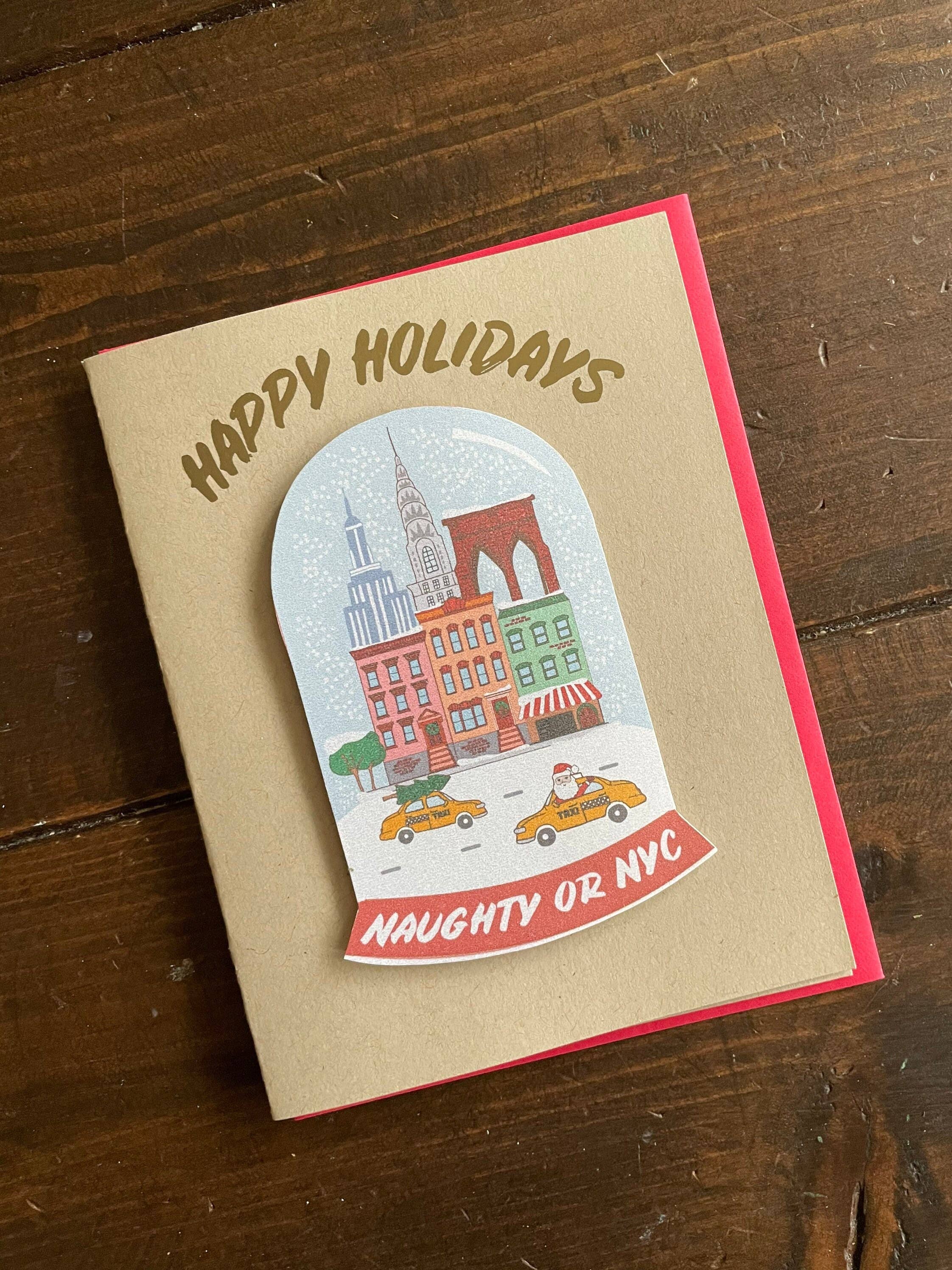 Papermain - Wholesale Christmas Card - New York 3D Snow Globe Christmas Card2