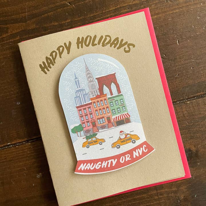 Papermain - Wholesale Christmas Card - New York 3D Snow Globe Christmas Card2