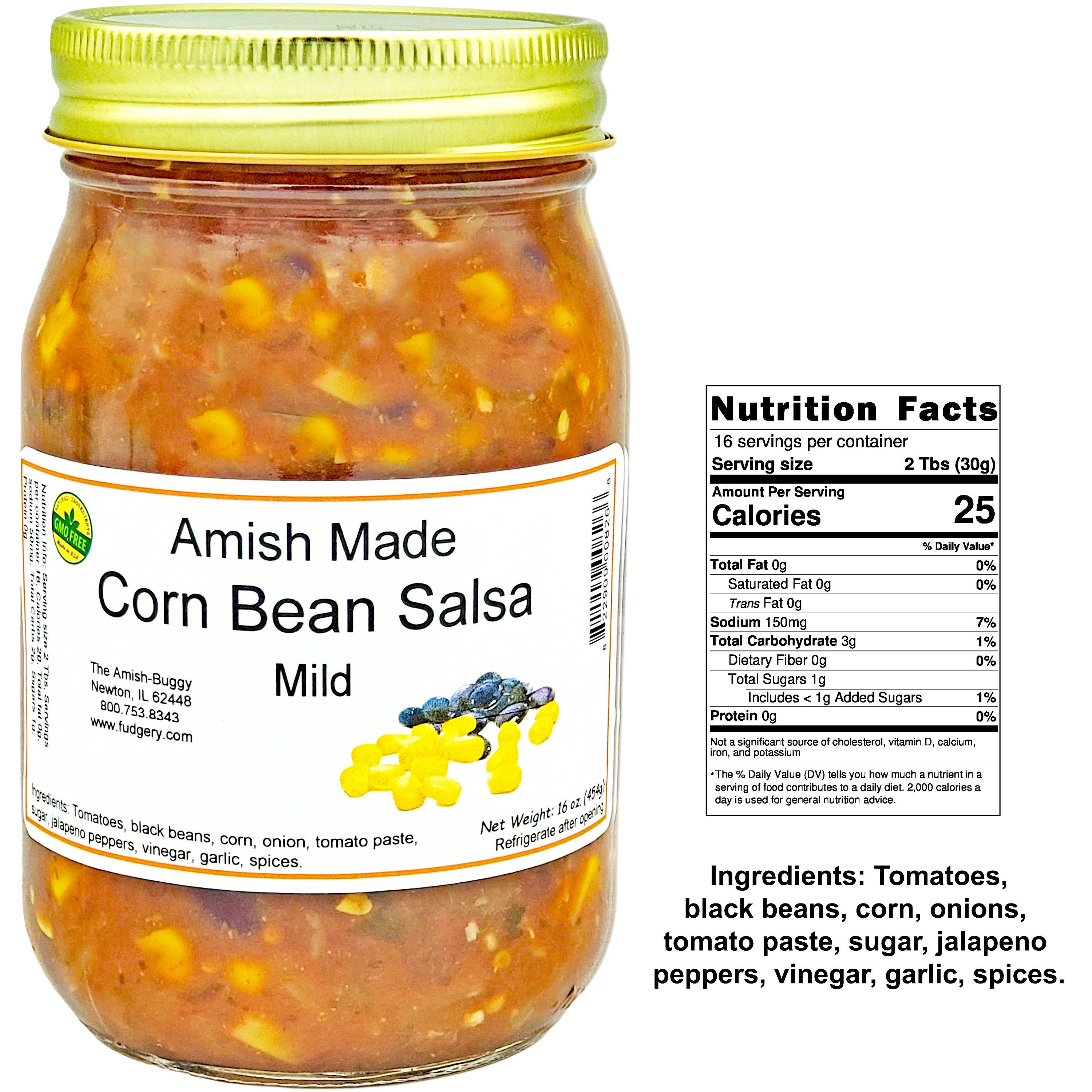 Arndt's Fudgery LLC - Wholesale Salsa - Amish Fresh Made Salsa 16 oz. Jar34