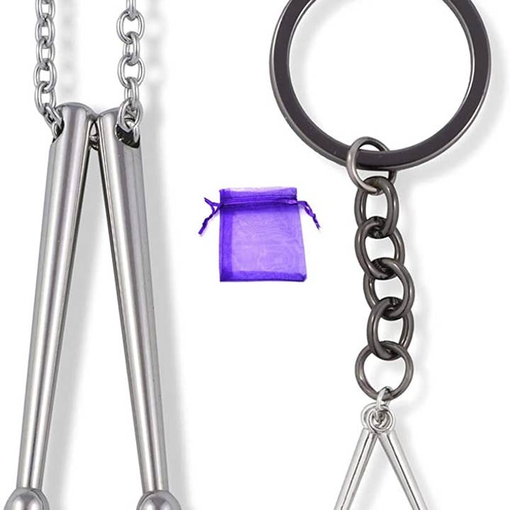 Dave The Bunny - Wholesale Keychain - Unisex - Drummer Necklace and Keychain | 100% Stainless Steel Drummer Gifts for Men a Great Drumline Necklace and Drum Major Charm makes Great Drummer Jewelry for Men and Women or Percussion Necklace for Men