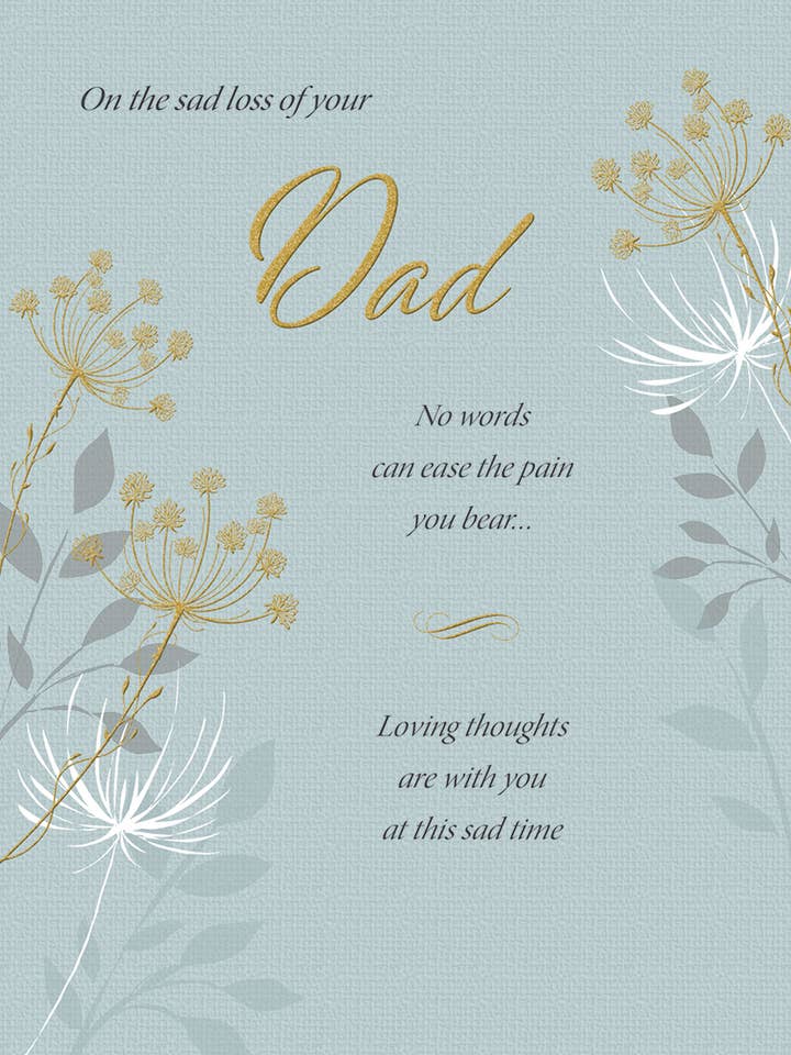 Sympathy Card, Sympathy Dad, Dandelion for wholesale by Piccadilly Greetings