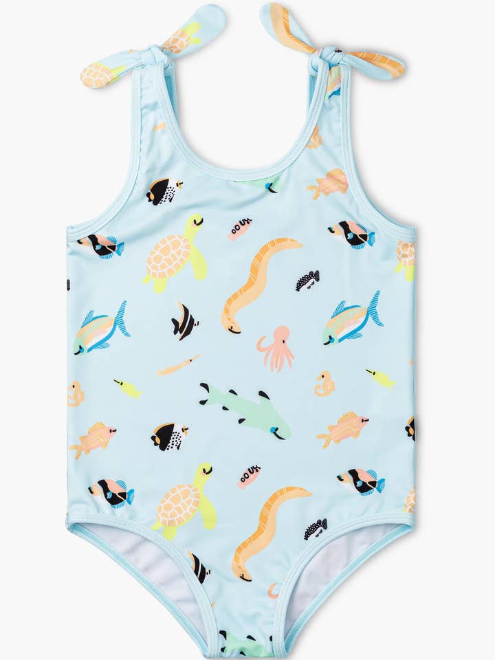 Bañador de una pieza para niños y bebés con lazo_Reef Life para venta al por mayor de Monica + Andy