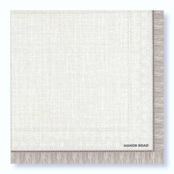 Fringed (Beige) Napkins - Dinner for wholesale by Manor Road