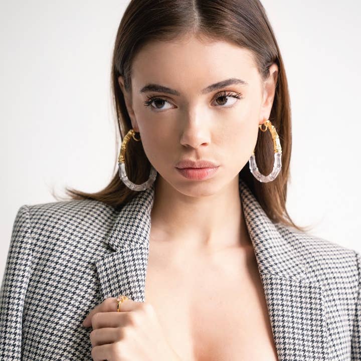 Gold & Honey - Vendita all'ingrosso Orecchini a cerchio - Cerchio in bambù Duchess da 2,75»5