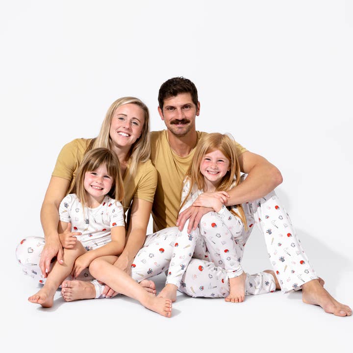 Bellabu Bear - Wholesale Sleepwear Set - Kids - Baseball Bamboo Kids Pajamas Two-Piece Set