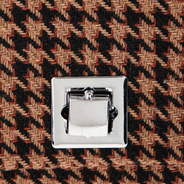 Collections by Fame Accessories - Wholesale Top Handle Bag - Women's - Houndstooth Pattern Rectangle Handbag
