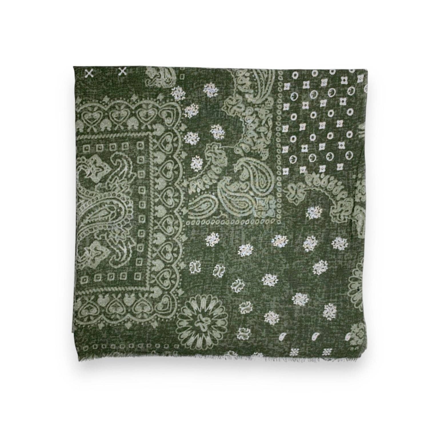 Lili Scarves (US Duty Free) – wholesale Scarf – Women's – Bandana Print Wool Blend Scarf11