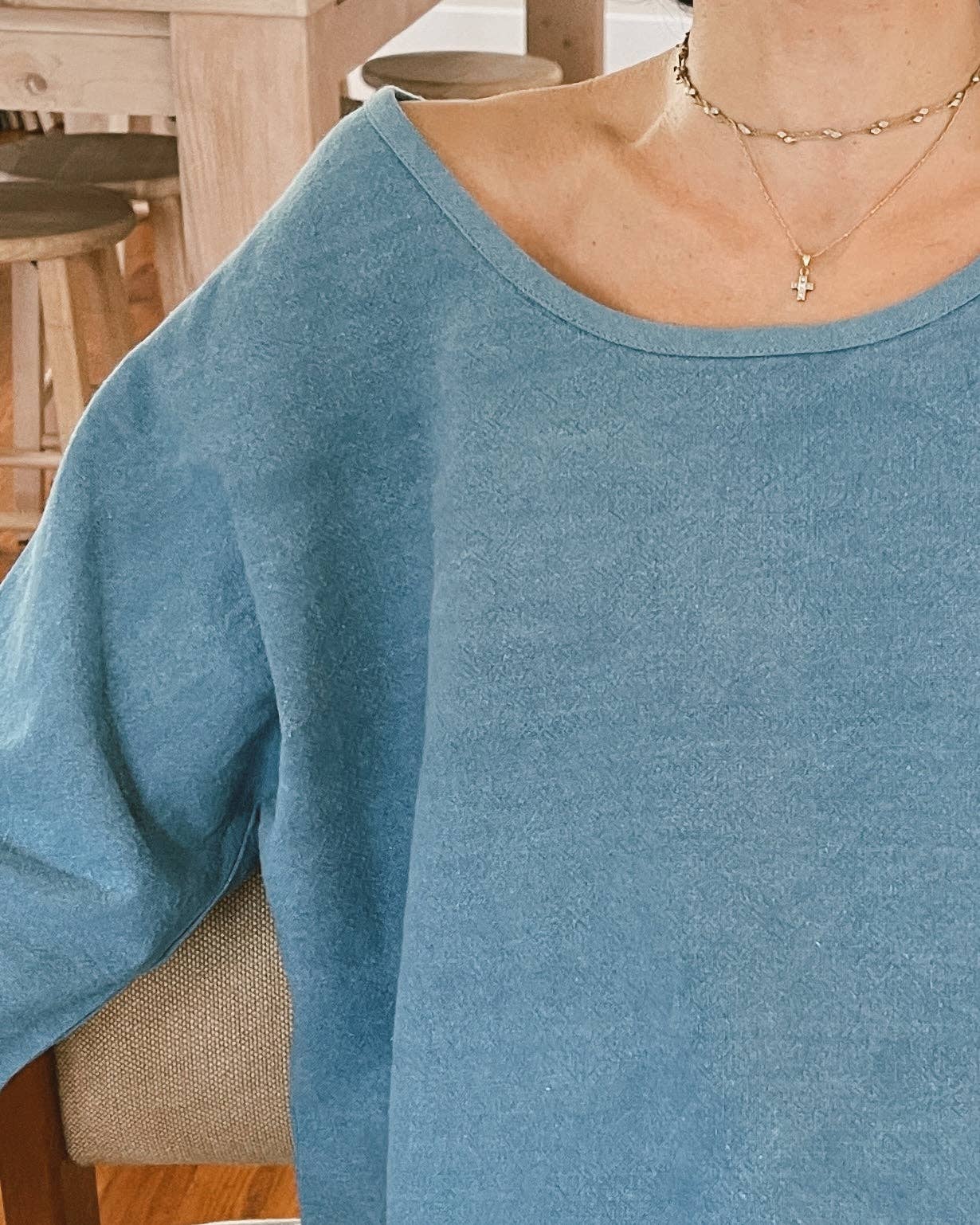 PO-EM – Großhandel Bluse – Damen – Die Maker Top Bluse aus handgewebter indigoblauer Baumwolle1