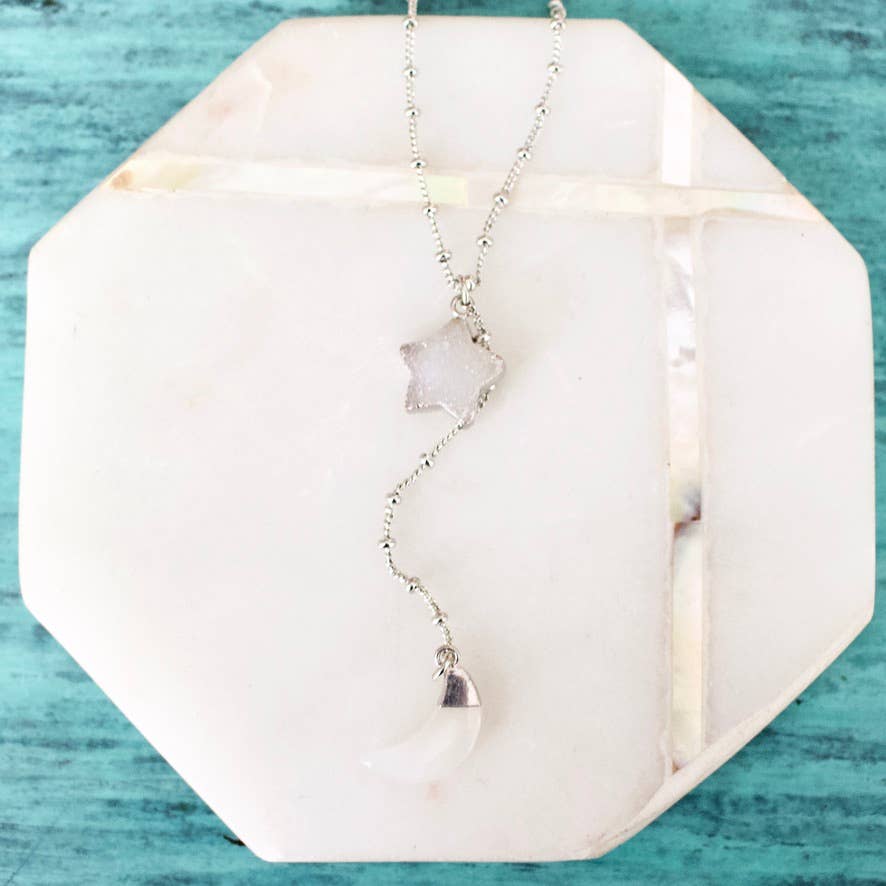 a.v. max - Wholesale Halskettinghanger - Over The Moon Stone Y-hals|Labradoriet|Citroen|Chalcedoon|WRM21
