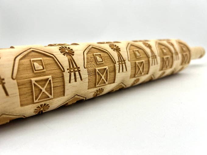 Sweet Rolling Pins - Vendita all'ingrosso Mattarelli - Mattarello in rilievo Fienili & Mulini a vento – Panettieri & Ceramisti1