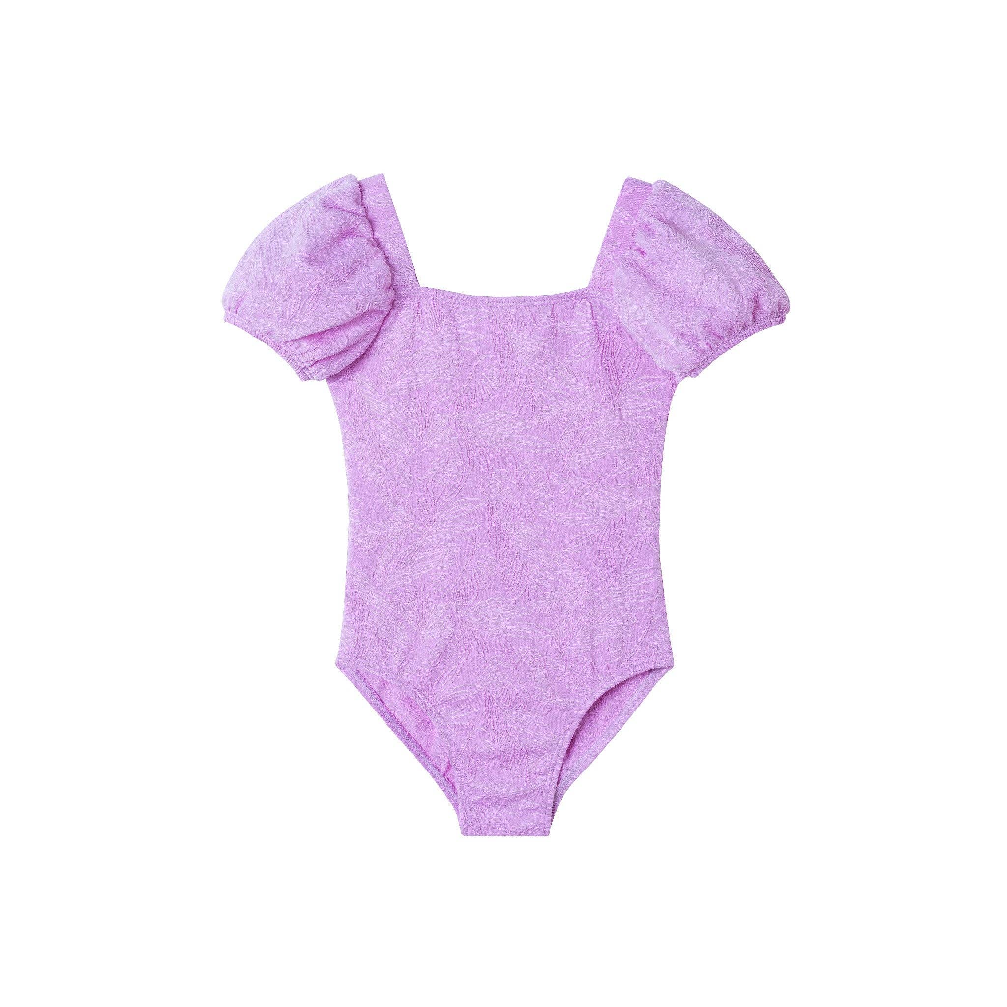 Kids (2-8) One Piece Swim Suit | Purple for wholesale on Faire