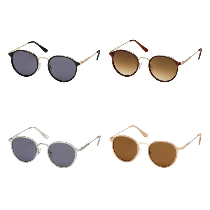 Blue Gem Sunglasses Inc - Wholesale Sunglasses - Unisex - 1529 Heritage - Metal Round Sunglasses