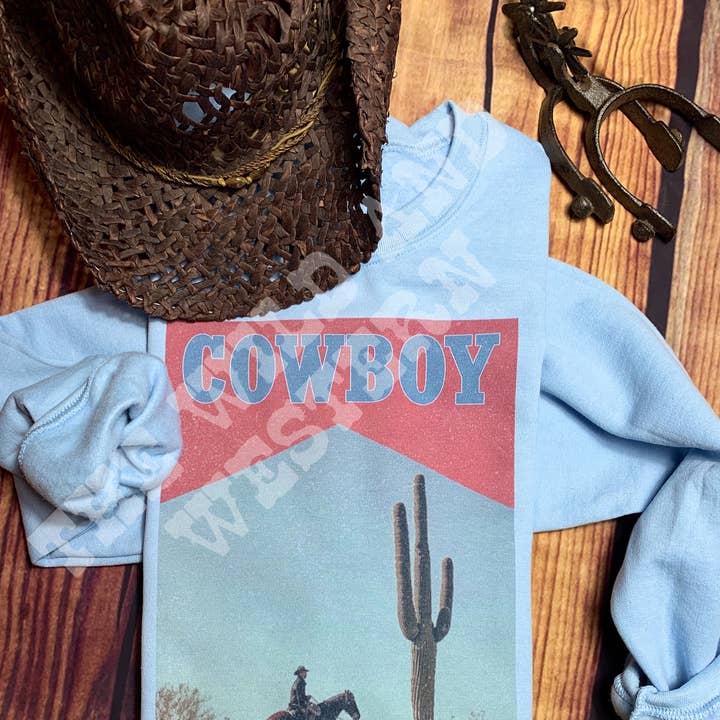 Cowboy Take Me Away Sweatshirt mit Rundhalsausschnitt für den Großhandel von The Wild and Western