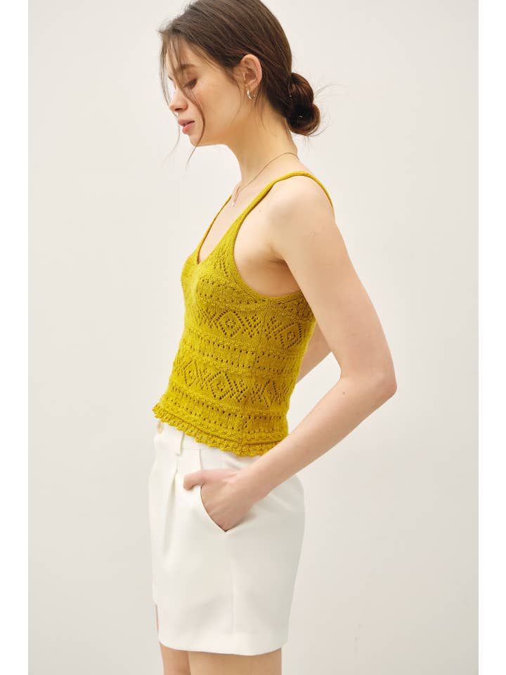 Be Cool - Wholesale Tank Top - Women's - CROCHET KNIT TANK