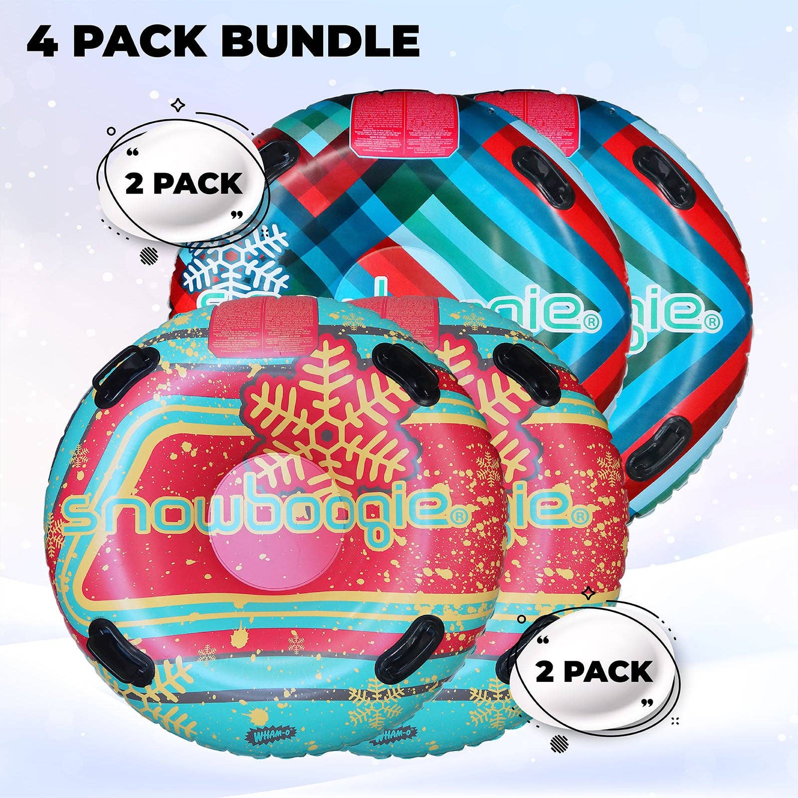Sixale - Wholesale Sporting Game - Kids & Baby - Wham-O Snow Boogie Air Tube 48" (Line pattern/Snow pattern)18