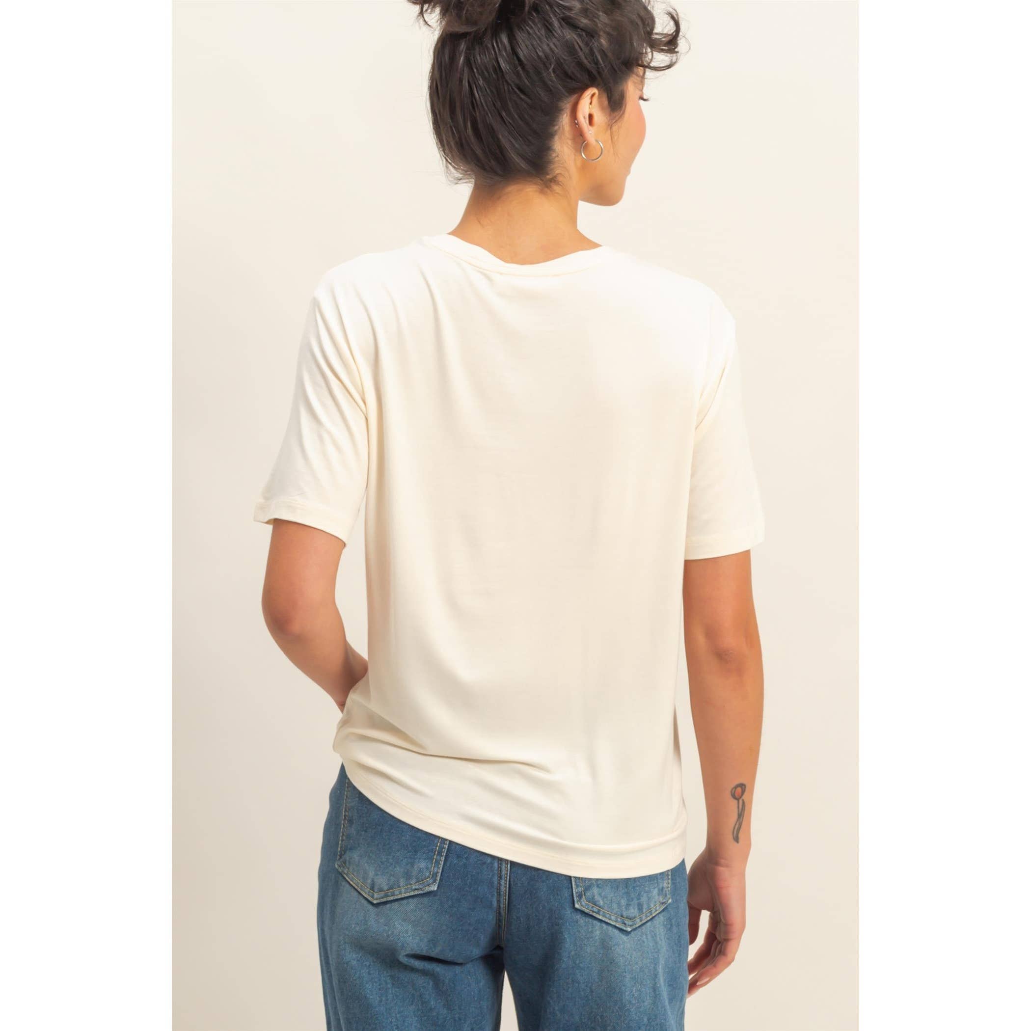 Double Zero - Venta al por mayor Camiseta - Mujer - Top clásico de cuello redondo con bolsillo y manga corta15