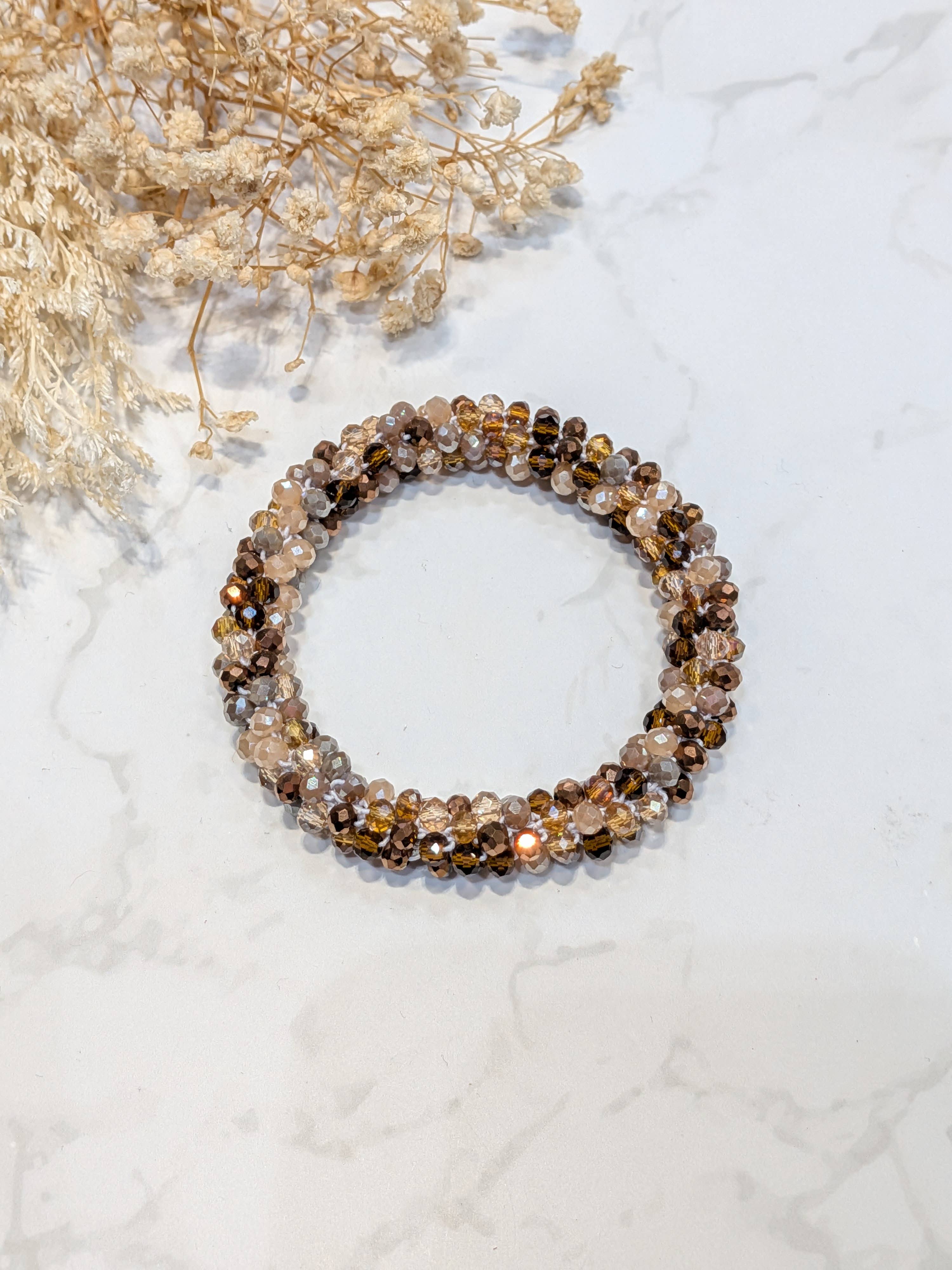 LOLO & YAYA - Wholesale Link & Chain Bracelet - Black-tone crystal effect bracelet24