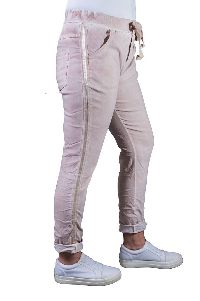 TINA Stephens Italy/Tees By Tina - Vendita all'ingrosso Pantalone - Donna - Pantaloni da smoking a righe in raso Kendyl (PL136)7