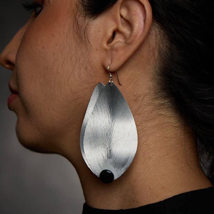 FICA1 Large falling leaf earrings for wholesale by Chick Boss LLC